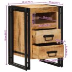 Nachttisch 40x40x59 cm - Massivholz Akazie – Bild 13