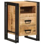 Nachttisch 40x40x59 cm - Massivholz Akazie – Bild 2