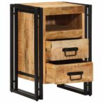 Nachttisch 40x40x59 cm - Massivholz Akazie – Bild 3