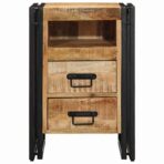 Nachttisch 40x40x59 cm - Massivholz Akazie – Bild 6