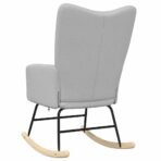 Schaukelstuhl Wolkengrauer Stoff – Bild 6