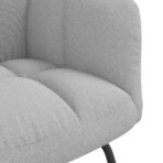 Schaukelstuhl Wolkengrauer Stoff – Bild 7