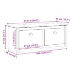 Flurbank BODO Grau 114x40x45 cm – Bild 9