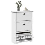 Schuhregal BODO Weiss 80x35x118 cm