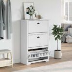 Schuhregal BODO Weiss 80x35x118 cm – Bild 3