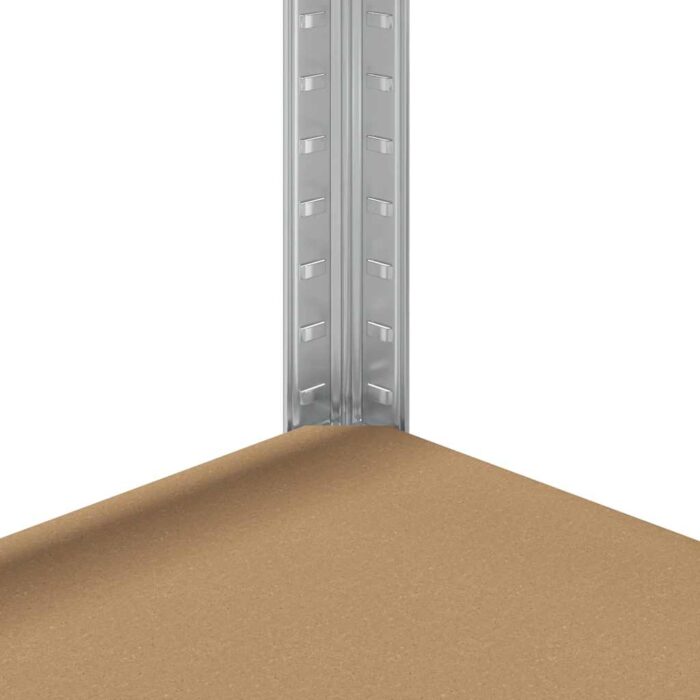 Lagerregal mit 4 Böden Silbern Stahl & Holzwerkstoff – Bild 10