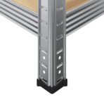 Lagerregal mit 4 Böden Silbern Stahl & Holzwerkstoff – Bild 11