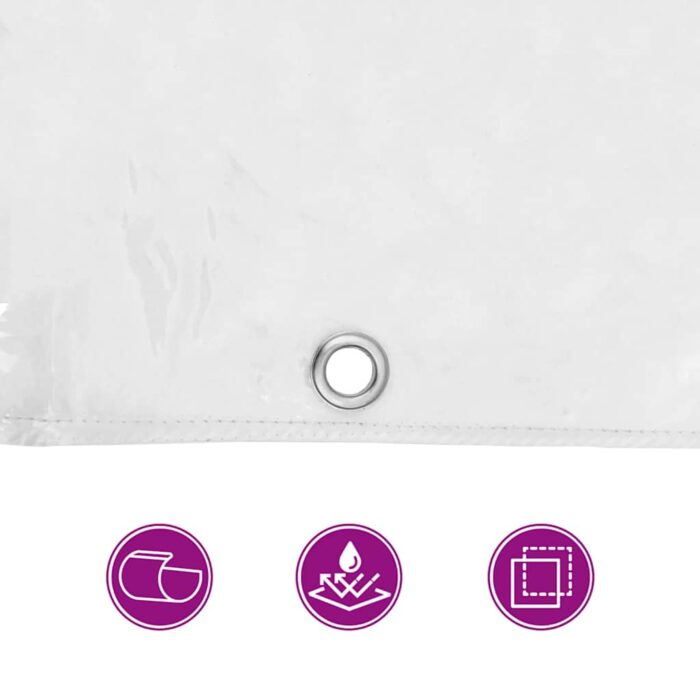 Transparente Plane mit Ösen 1x2 m PVC – Bild 11