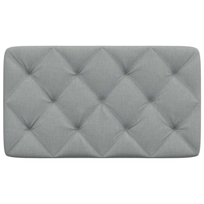 Kopfteil-Kissen Hellgrau 80 cm Stoff – Bild 4