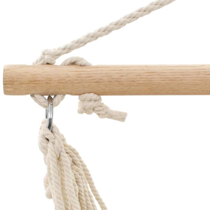 Hängematte 185x125 cm Creme – Bild 3