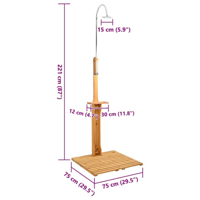 Gartendusche Holz – Bild 9