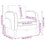 Sessel mit Armlehnen Schwarz 54 cm Kunstleder – Bild 8