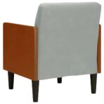 Sessel mit Armlehnen Hellgrau 55 cm Samt – Bild 5