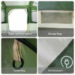 Familienzelt mit Dach Weiss und Grün 435 x 255 x 216 cm – Bild 9