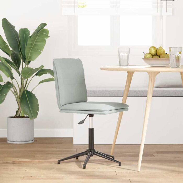 Esszimmerstuhl Hellgrau Samt – Bild 2