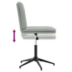 Esszimmerstuhl Hellgrau Samt – Bild 6