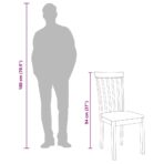 Esszimmerstühle mit Kissen 2 Stk. Braun Massivholz Gummibaum – Bild 12