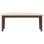 Bank 110 cm Braun Massivholz Gummibaum – Bild 4