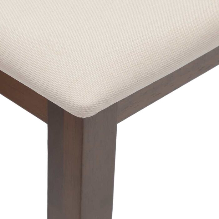 Bank 110 cm Braun Massivholz Gummibaum – Bild 7