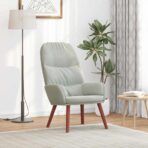 Relaxsessel Hellgrau Samt