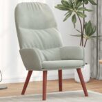 Relaxsessel Hellgrau Samt – Bild 3