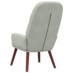 Relaxsessel Hellgrau Samt – Bild 6