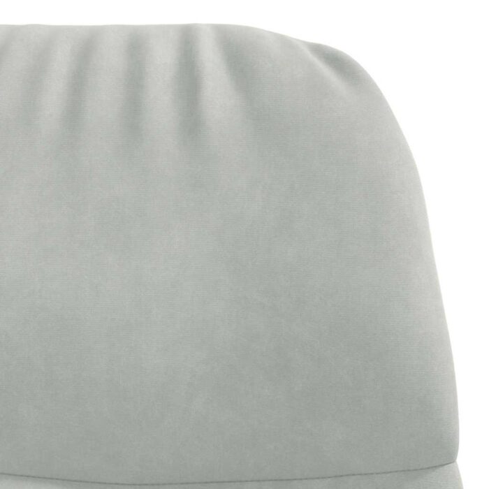 Relaxsessel Hellgrau Samt – Bild 7