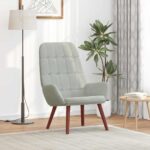 Relaxsessel Hellgrau Samt