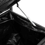 Gartenbank mit Stauraum und Kissen Schwarz Poly Rattan – Bild 9