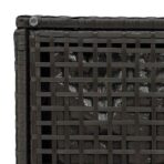 Gartenhocker mit Kissen 2 Stk. Schwarz 40x40x43 cm Poly Rattan – Bild 12