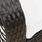 Garten-Schaukelstuhl mit Kissen Schwarz Poly Rattan – Bild 8