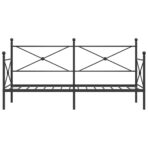 Tagesbett ohne Matratze Schwarz 80x200 cm Stahl – Bild 5