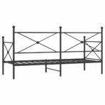 Tagesbett ohne Matratze Schwarz 80x200 cm Stahl – Bild 7
