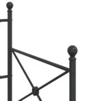 Tagesbett ohne Matratze Schwarz 80x200 cm Stahl – Bild 8