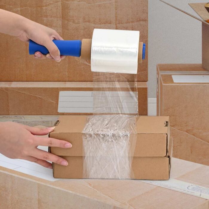 Stretchfolie mit Griff 10 Stk. Transparent 23 μm 50 cm x 150 m – Bild 3