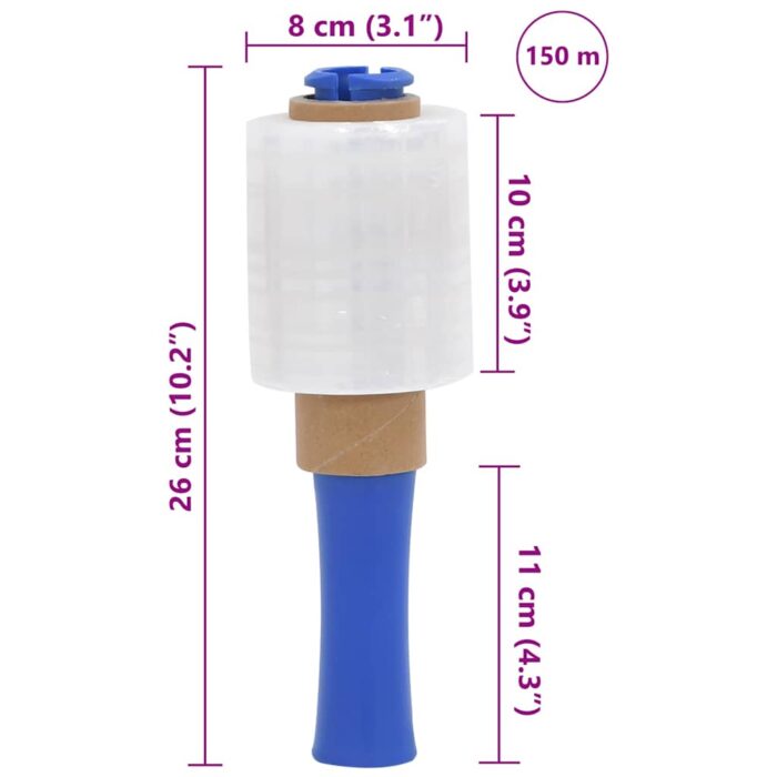 Stretchfolie mit Griff 10 Stk. Transparent 23 μm 50 cm x 150 m – Bild 9