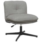 Bürostuhl Drehbar Hellgrau Stoff
