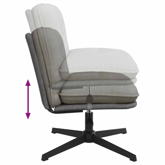 Bürostuhl Drehbar Hellgrau Stoff – Bild 7