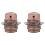 Lampenfassungen 2 Stk. Rot-Bronze E27 – Bild 2