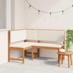 Garten-Eckbank 140 cm Massivholz Akazie