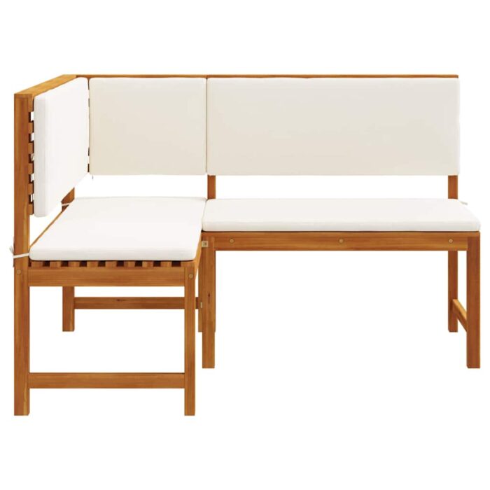 Garten-Eckbank 140 cm Massivholz Akazie – Bild 4