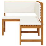 Garten-Eckbank 140 cm Massivholz Akazie – Bild 5