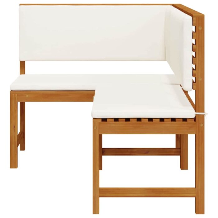 Garten-Eckbank 140 cm Massivholz Akazie – Bild 5