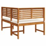 Garten-Eckbank 140 cm Massivholz Akazie – Bild 6