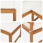 Garten-Eckbank 140 cm Massivholz Akazie – Bild 7