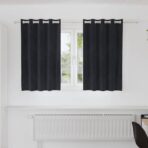 Verdunkelungsvorhänge 2 pcs Schwarz 140 x 140 cm Samt