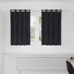 Verdunkelungsvorhänge 2 pcs Schwarz 140 x 140 cm Samt