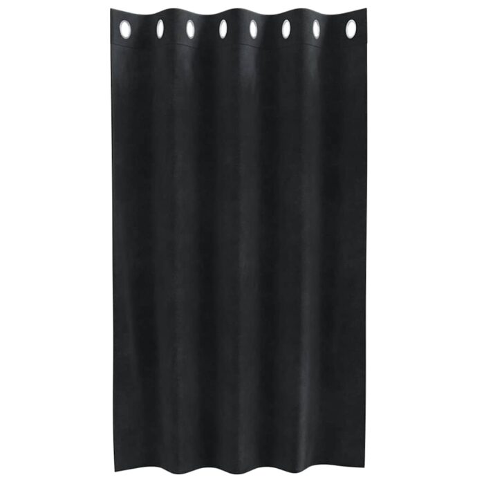 Verdunkelungsvorhänge 2 pcs Schwarz 140 x 140 cm Samt – Bild 4
