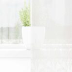 Spitzenvorhang mit Vorhängen Floral Weiss 80 x 150 cm Polyester – Bild 3