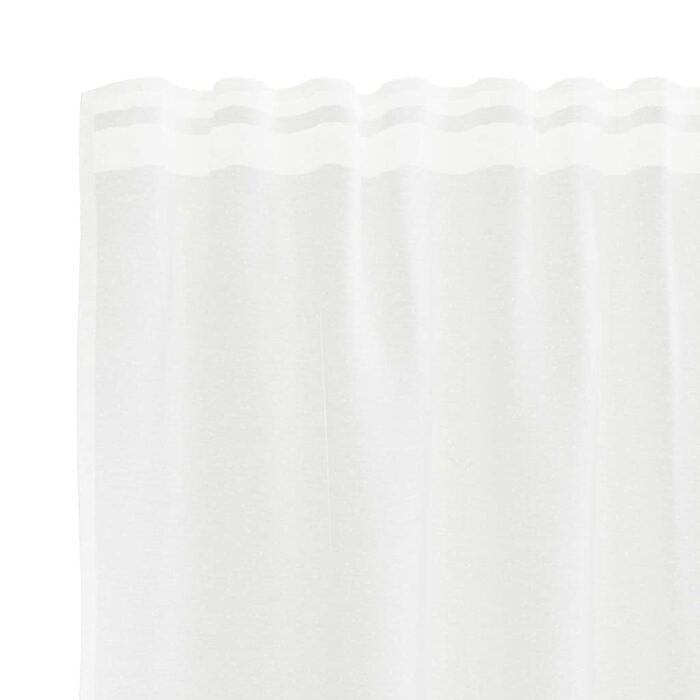 Spitzenvorhang mit Vorhängen Floral Weiss 80 x 150 cm Polyester – Bild 4
